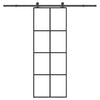 Porta scorrevole Vidaxx con ferramenta 76x205 cm vetro ESG e alluminio