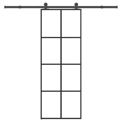 Vidaxx sliding door with fittings 76x205 cm ESG glass and aluminum