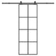 Porta scorrevole Vidaxx con ferramenta 76x205 cm vetro ESG e alluminio