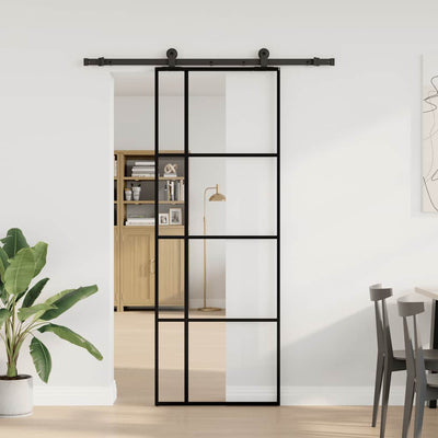 Vidaxx sliding door with fittings 76x205 cm ESG glass and aluminum