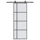 Porta scorrevole Vidaxx con ferramenta 76x205 cm vetro ESG e alluminio
