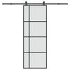 Porta scorrevole Vidaxx con ferramenta 76x205 cm vetro ESG e alluminio