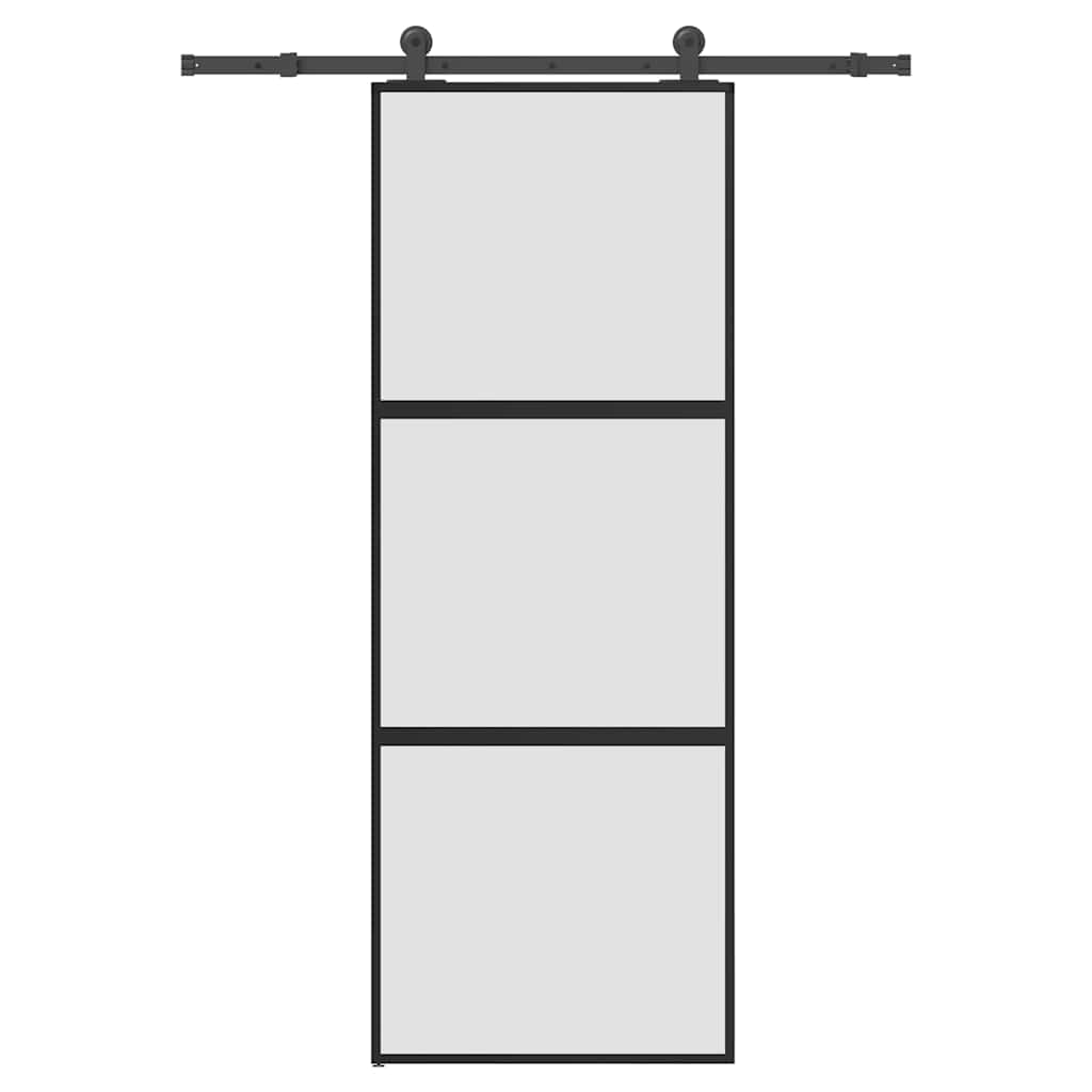 Porta scorrevole VidaXL con ferramenta 76x205 cm vetro temperato e alluminio