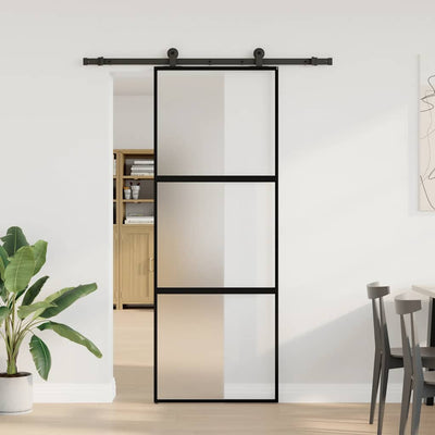 VidaXL sliding door with fittings 76x205 cm tempered glass and aluminum