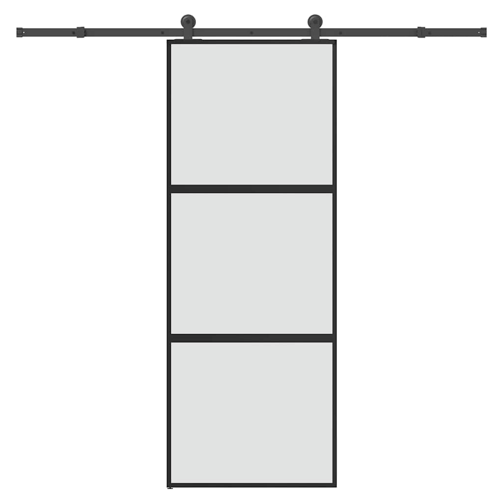 Porta scorrevole VidaXL con ferramenta 76x205 cm vetro temperato e alluminio