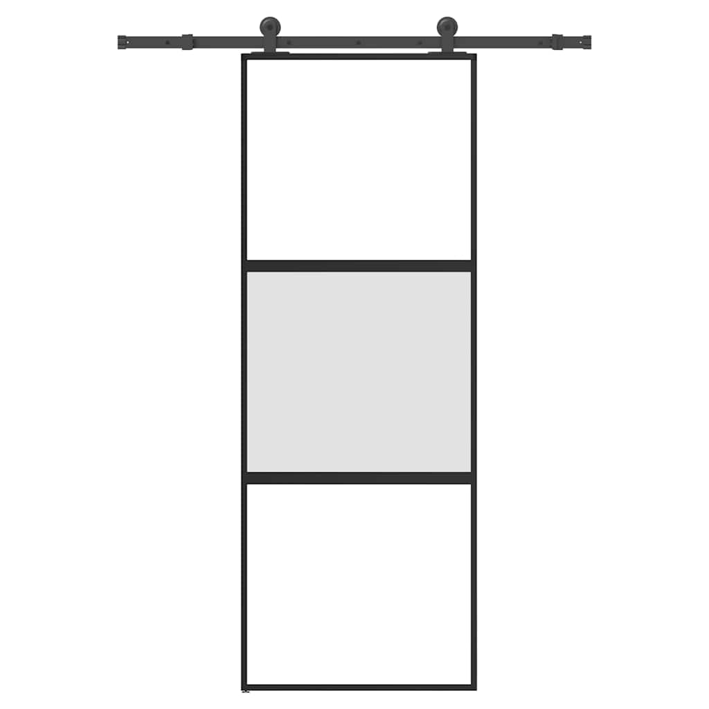 Porta scorrevole VidaXL con ferramenta 76x205 cm vetro temperato e alluminio