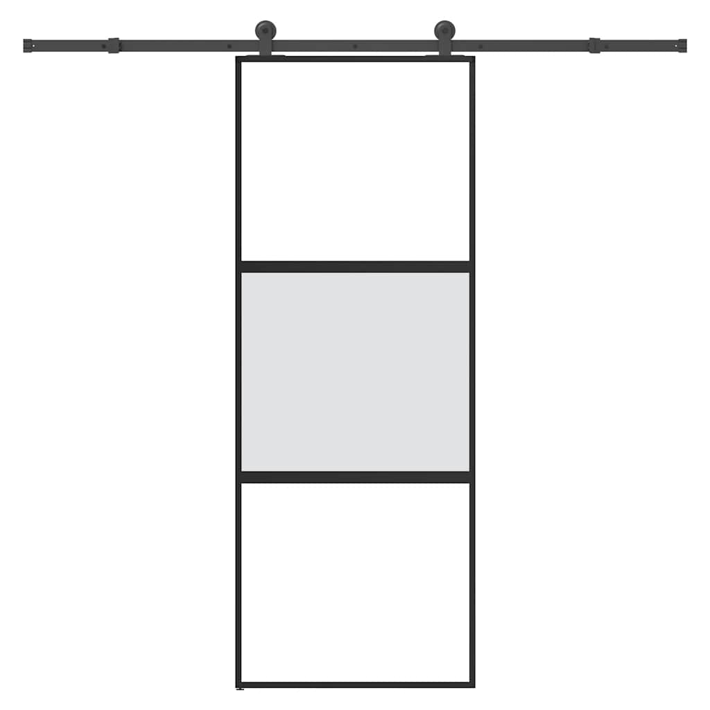 Porta scorrevole VidaXL con ferramenta 76x205 cm vetro temperato e alluminio