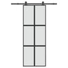 Porta scorrevole VidaXL con ferramenta 76x205 cm vetro temperato e alluminio