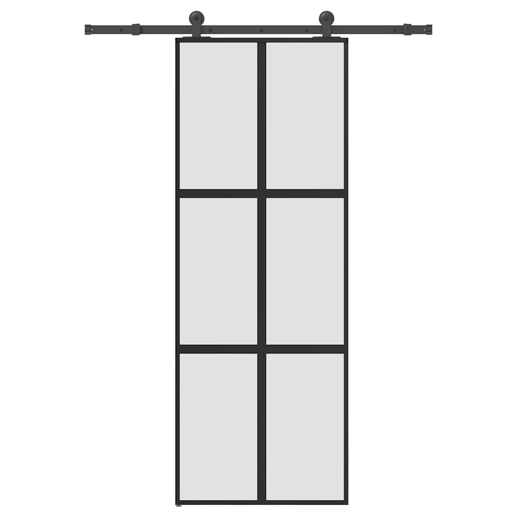 Porta scorrevole VidaXL con ferramenta 76x205 cm vetro temperato e alluminio