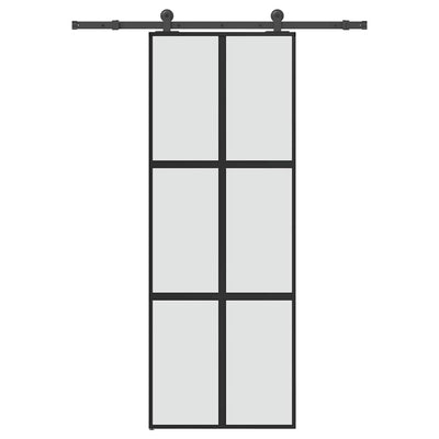 VidaXL sliding door with fittings 76x205 cm tempered glass and aluminum