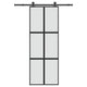 Porta scorrevole VidaXL con ferramenta 76x205 cm vetro temperato e alluminio