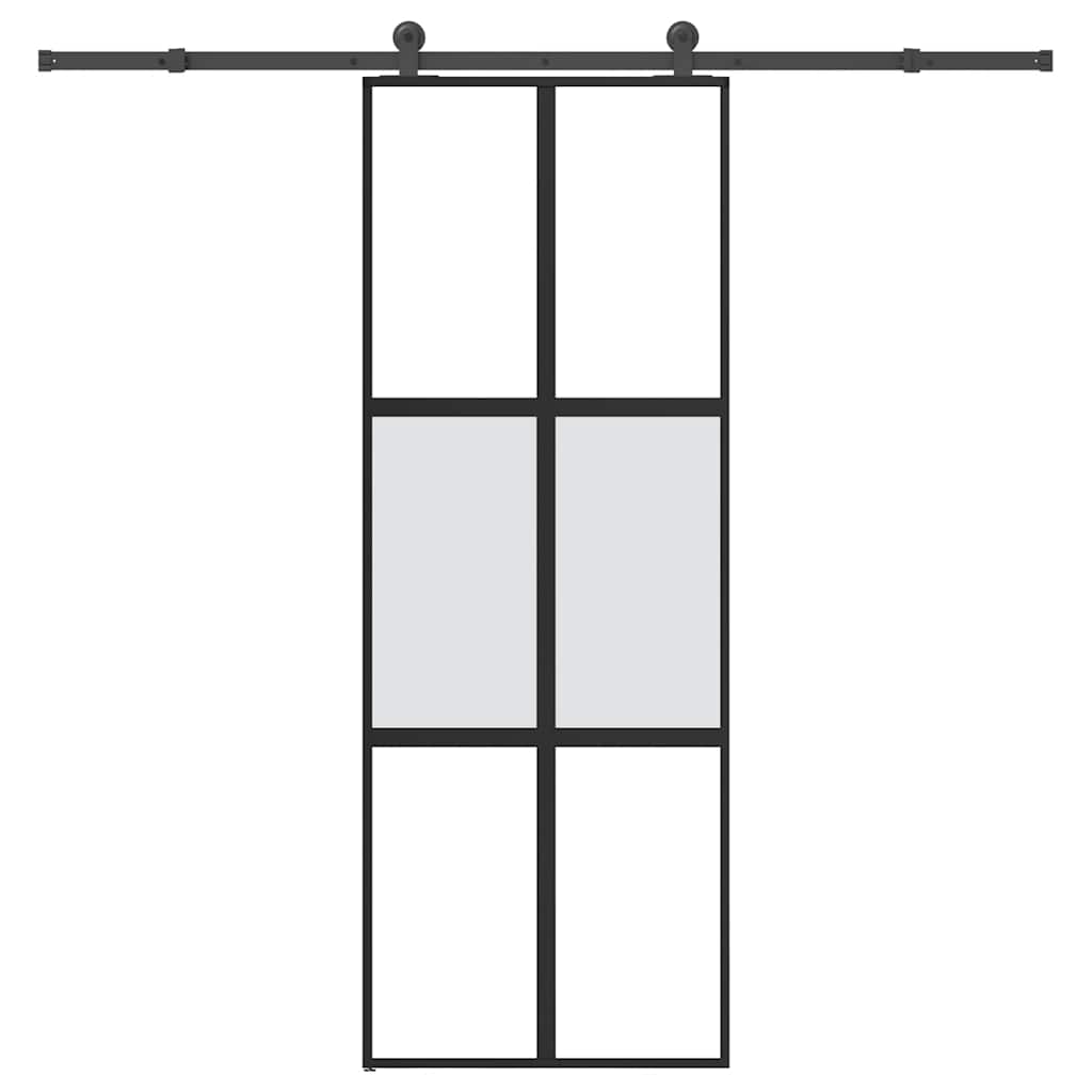 Porta scorrevole VidaXL con ferramenta 76x205 cm vetro temperato e alluminio