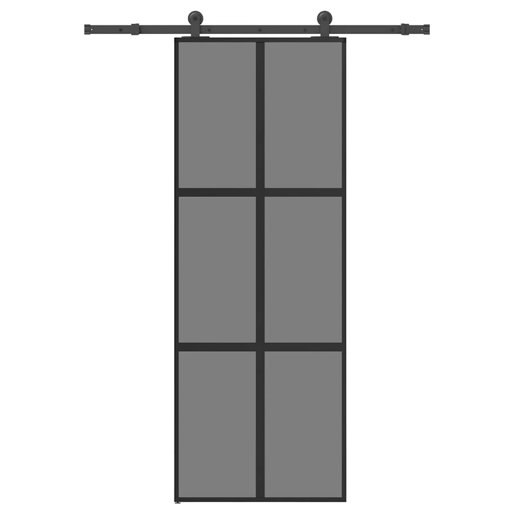 Porta scorrevole VidaXL con ferramenta 76x205 cm vetro temperato e alluminio