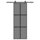 Porta scorrevole VidaXL con ferramenta 76x205 cm vetro temperato e alluminio