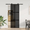 Porta scorrevole VidaXL con ferramenta 76x205 cm vetro temperato e alluminio
