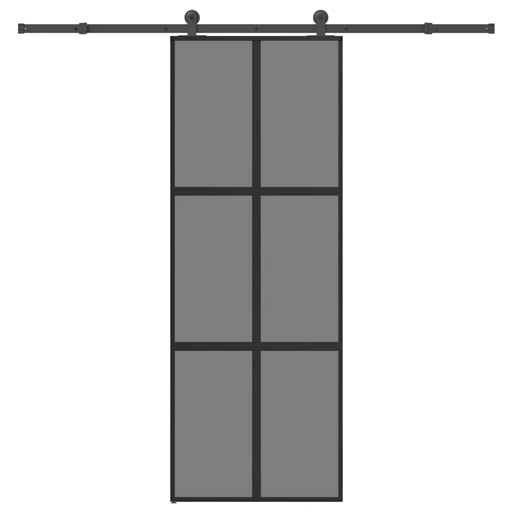 Porta scorrevole VidaXL con ferramenta 76x205 cm vetro temperato e alluminio