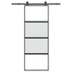 Porta scorrevole VidaXL con ferramenta 76x205 cm vetro temperato e alluminio