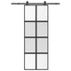 Porta scorrevole VidaXL con ferramenta 76x205 cm vetro temperato e alluminio