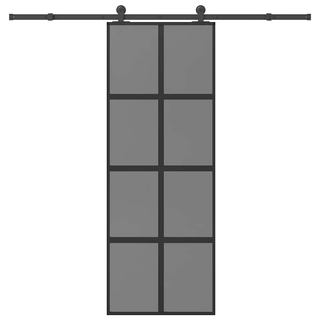Porta scorrevole VidaXL con ferramenta 76x205 cm vetro temperato e alluminio
