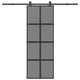 Porta scorrevole VidaXL con ferramenta 76x205 cm vetro temperato e alluminio
