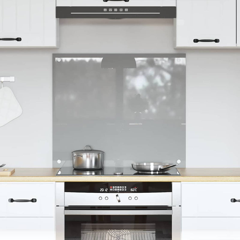 Vidaxxl salpicadero de cocina gris claro 70 x 60 cm vidrio templado