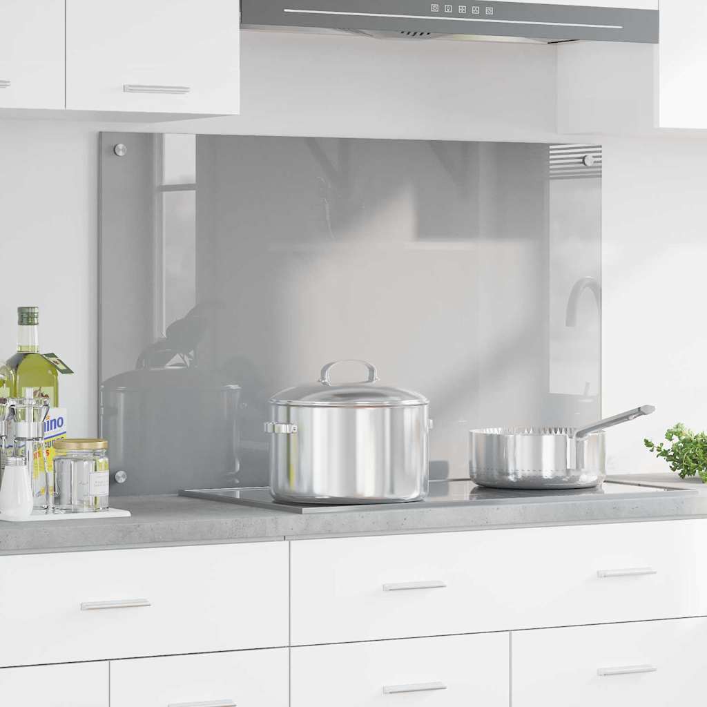 Vidaxxl salpicadero de cocina gris claro 100 x 60 cm vidrio templado