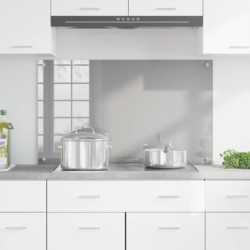 Vidaxxl salpicadero de cocina gris claro 100 x 60 cm vidrio templado