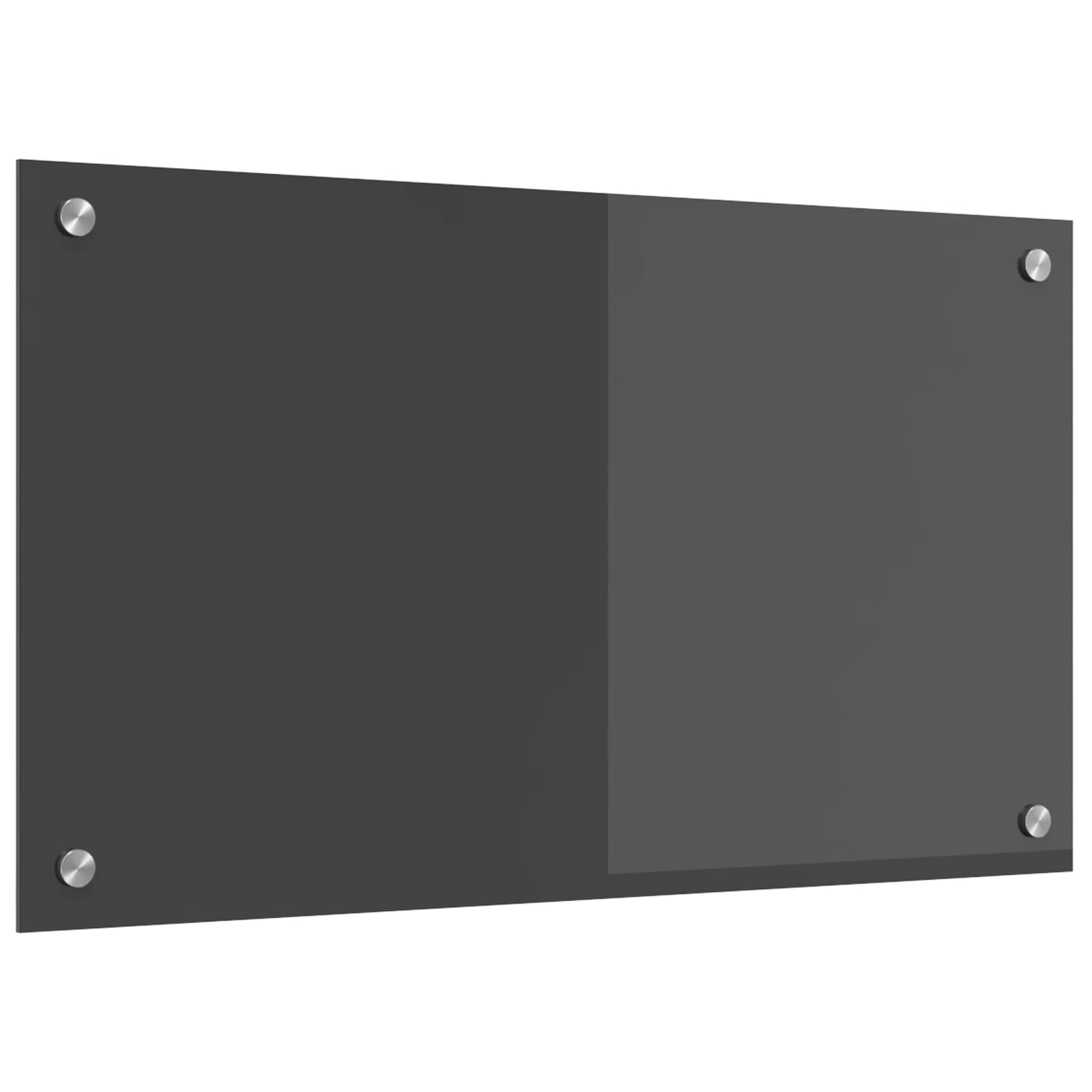 Vidaxxl salpicadero de cocina gris oscuro 70 x 40 cm vidrio templado