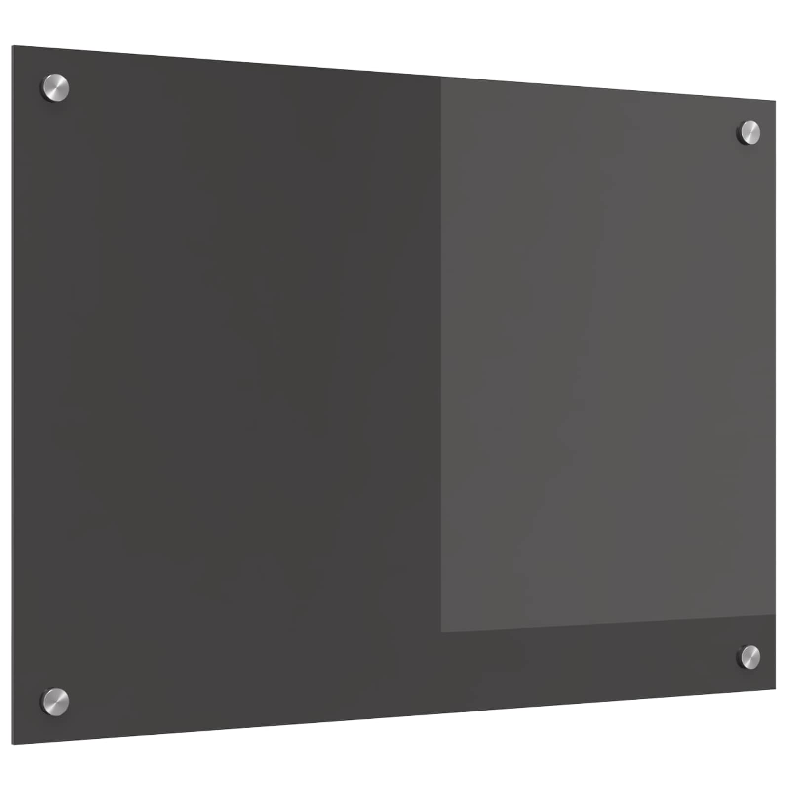 Vidaxxl salpicadero de cocina gris oscuro 70 x 50 cm vidrio templado