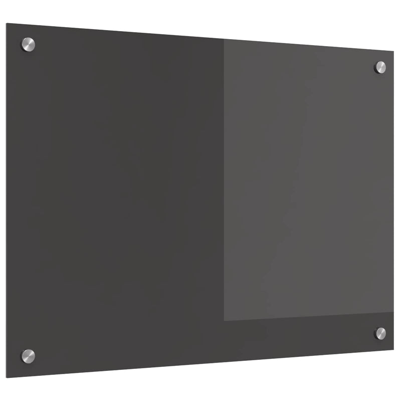 Vidaxxl salpicadero de cocina gris oscuro 70 x 50 cm vidrio templado