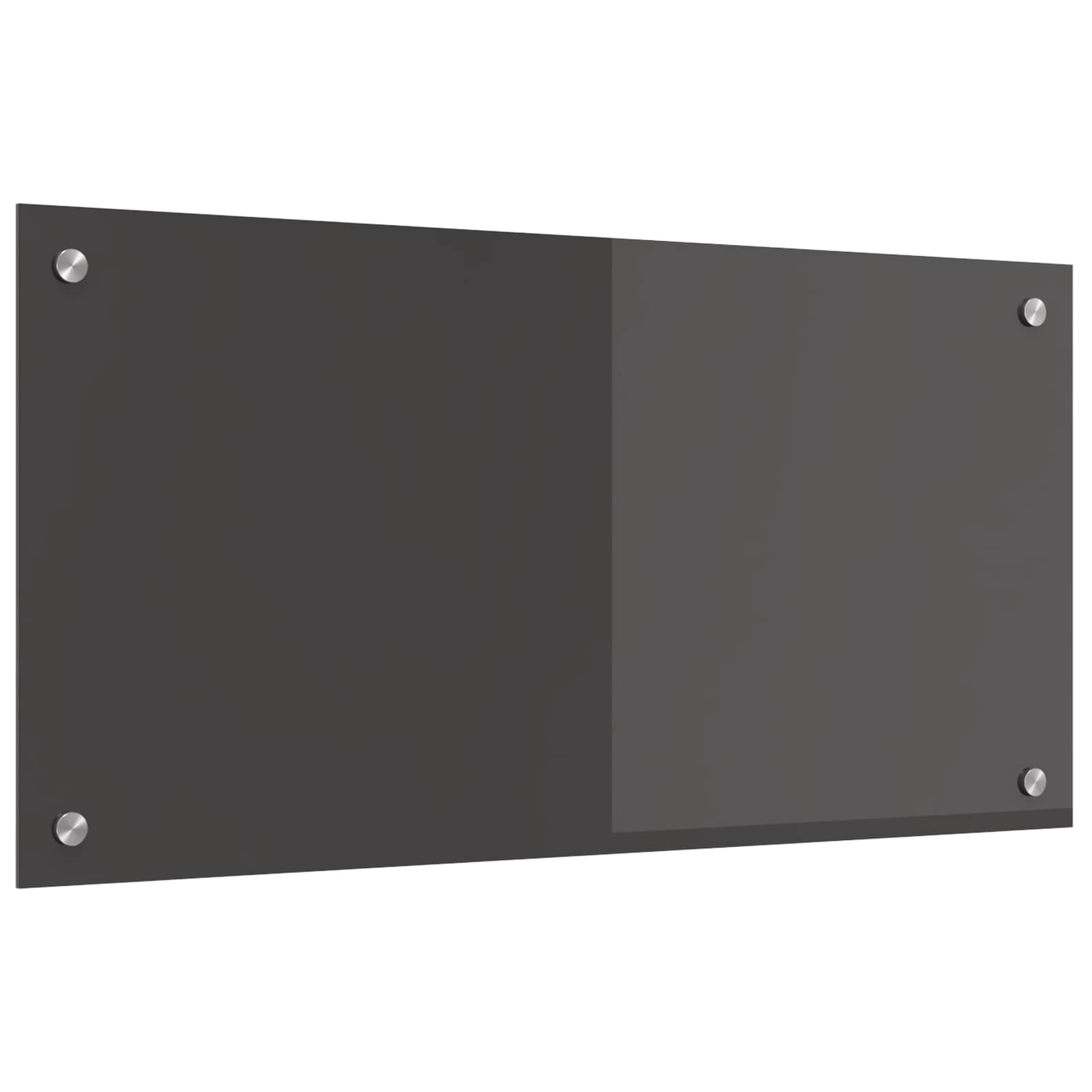 Vidaxxl salpicadero de cocina gris oscuro 80 x 40 cm vidrio templado