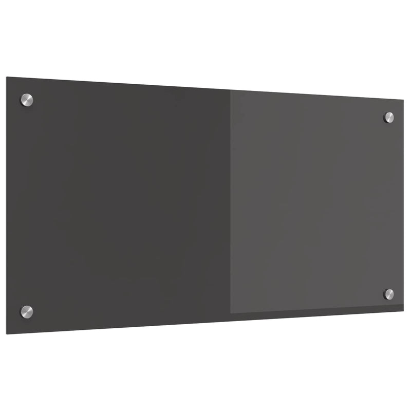 Vidaxxl salpicadero de cocina gris oscuro 80 x 40 cm vidrio templado