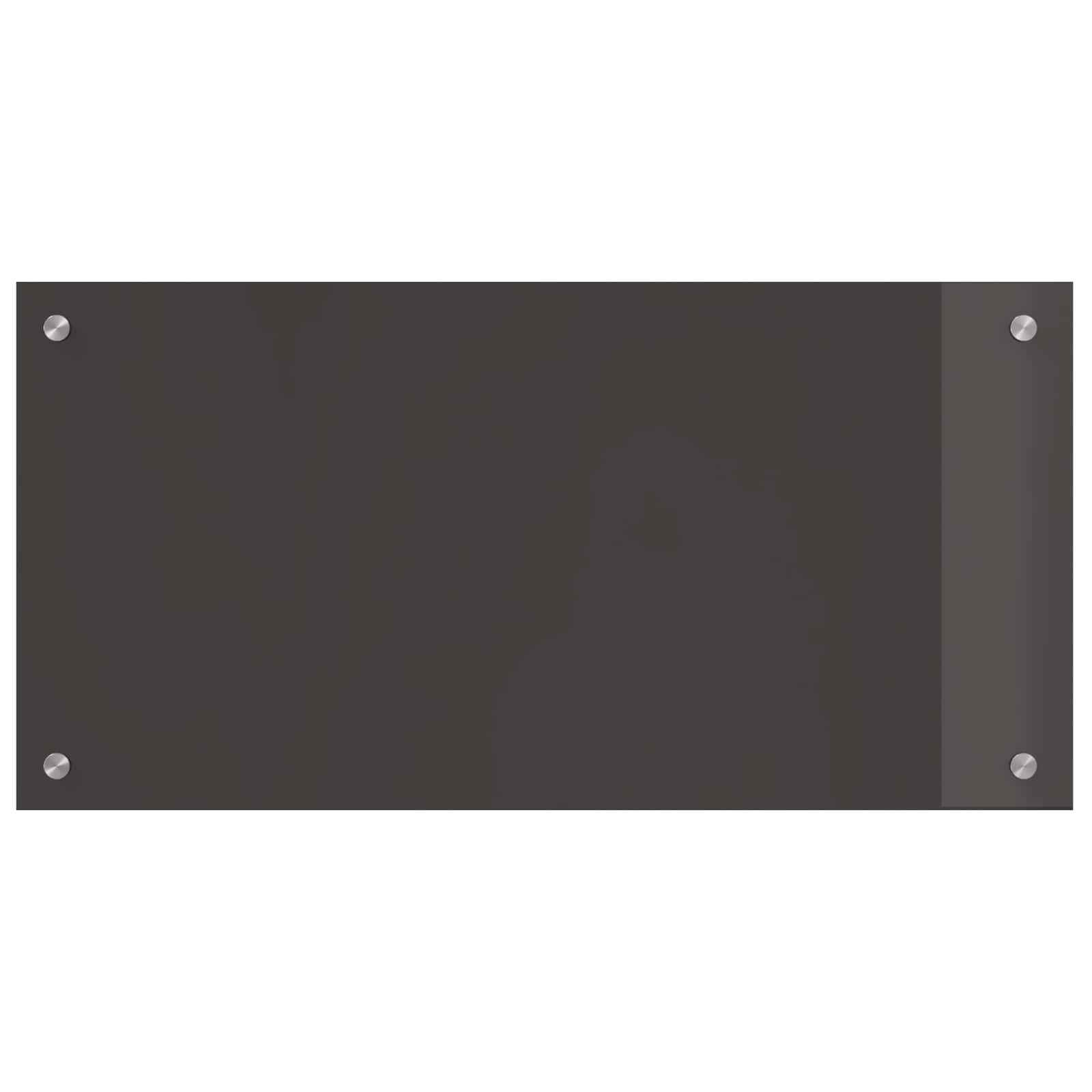 Vidaxxl salpicadero de cocina gris oscuro 80 x 40 cm vidrio templado