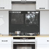 Vidaxl keuken spatscherm donkergrijs 80 x 60 cm gehard glas