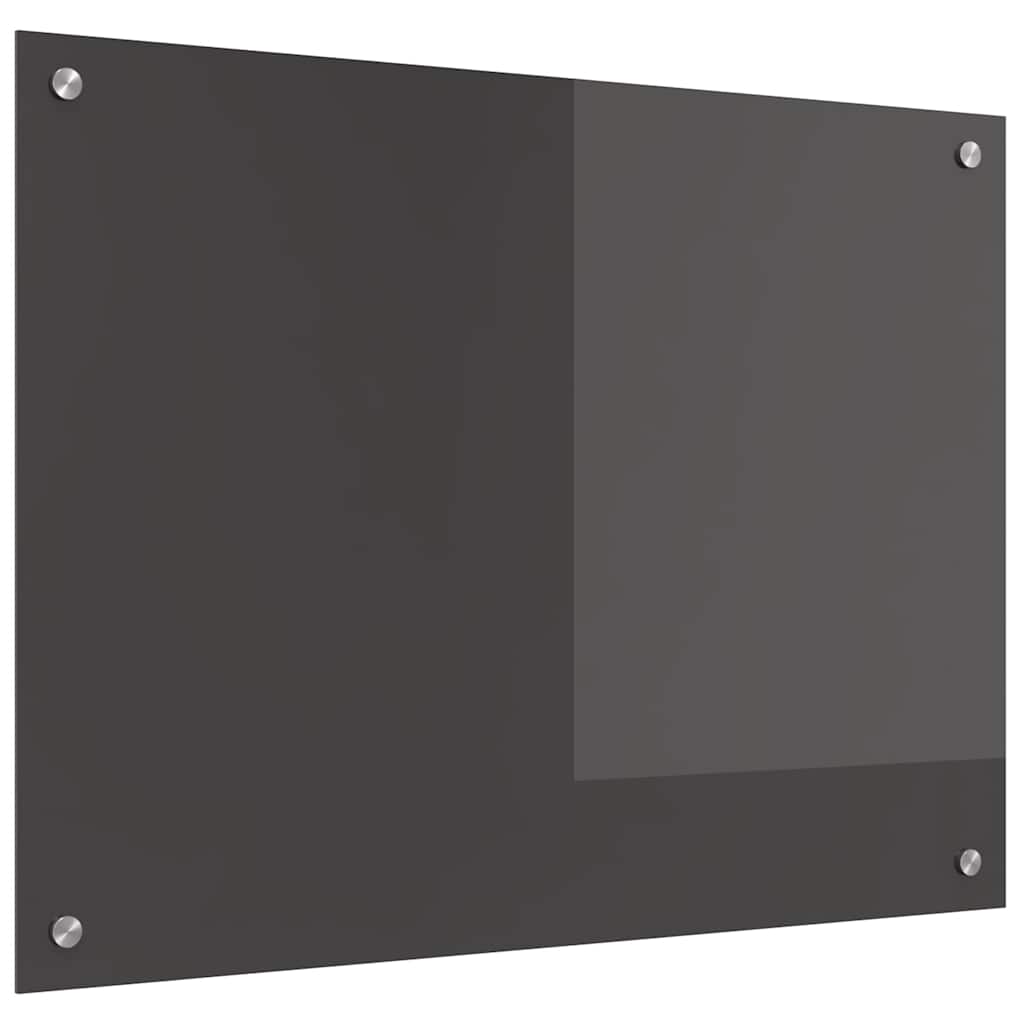 Vidaxxl salpicadero de cocina gris oscuro 80 x 60 cm vidrio templado