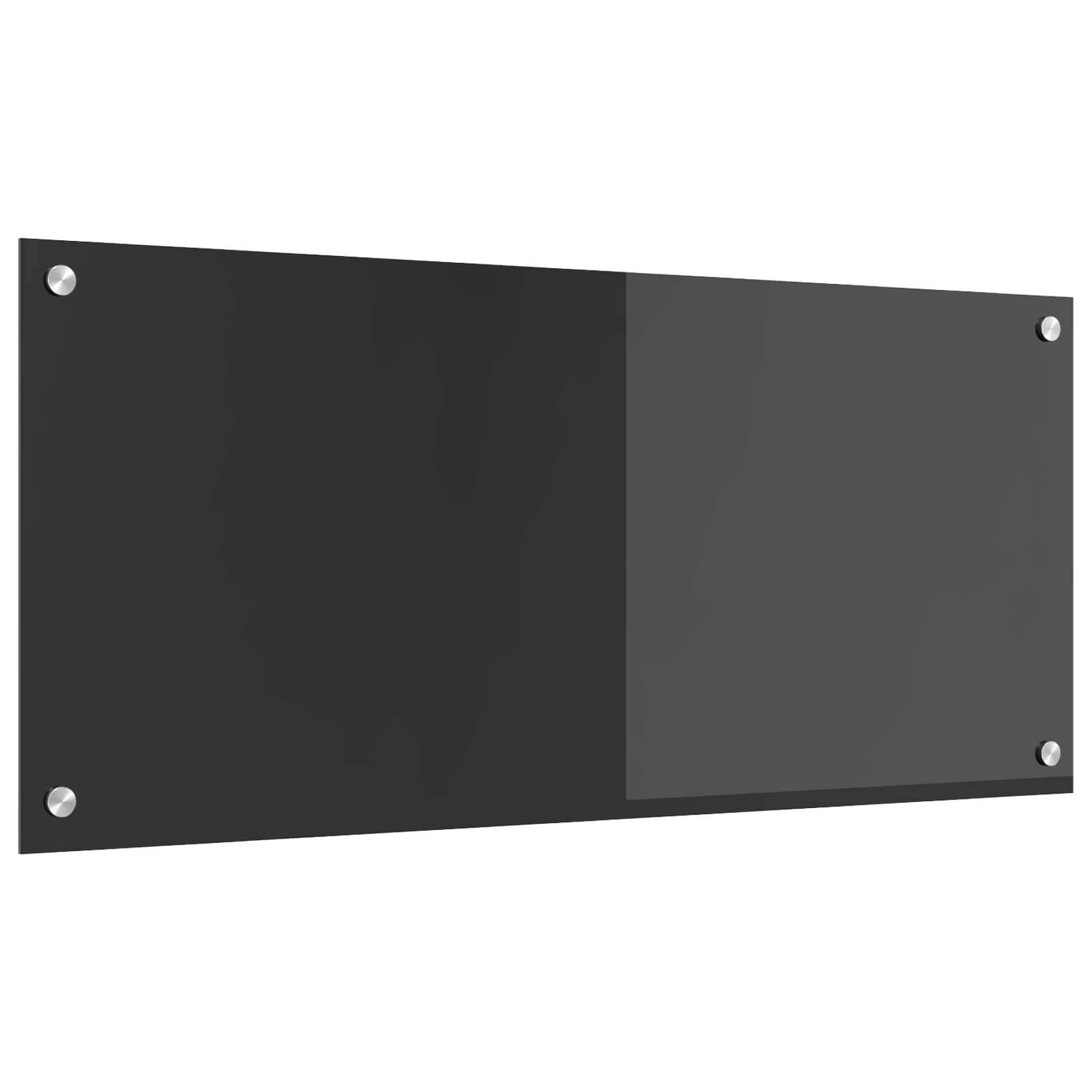 Vidaxxl salpicadero de cocina gris oscuro 90 x 40 cm vidrio templado