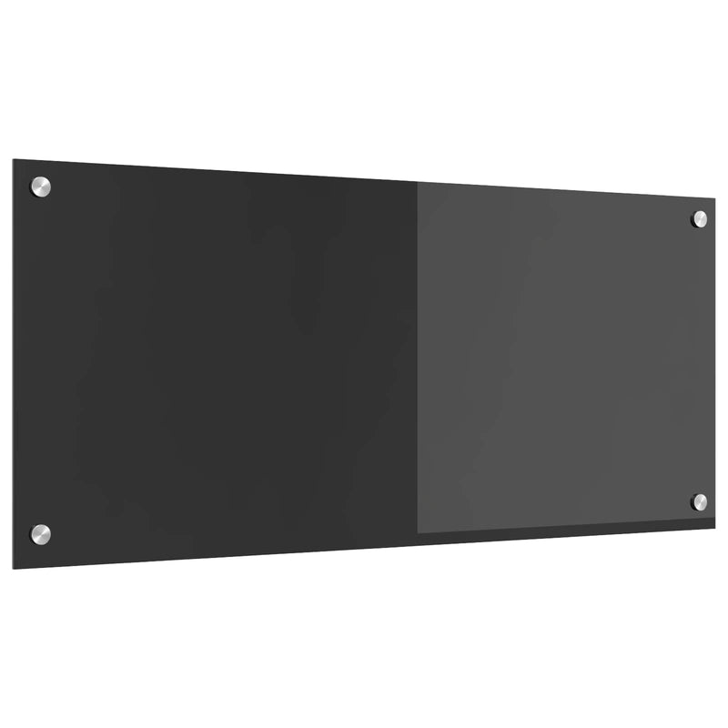 Vidaxxl salpicadero de cocina gris oscuro 90 x 40 cm vidrio templado