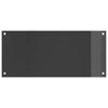 Vidaxxl salpicadero de cocina gris oscuro 90 x 40 cm vidrio templado