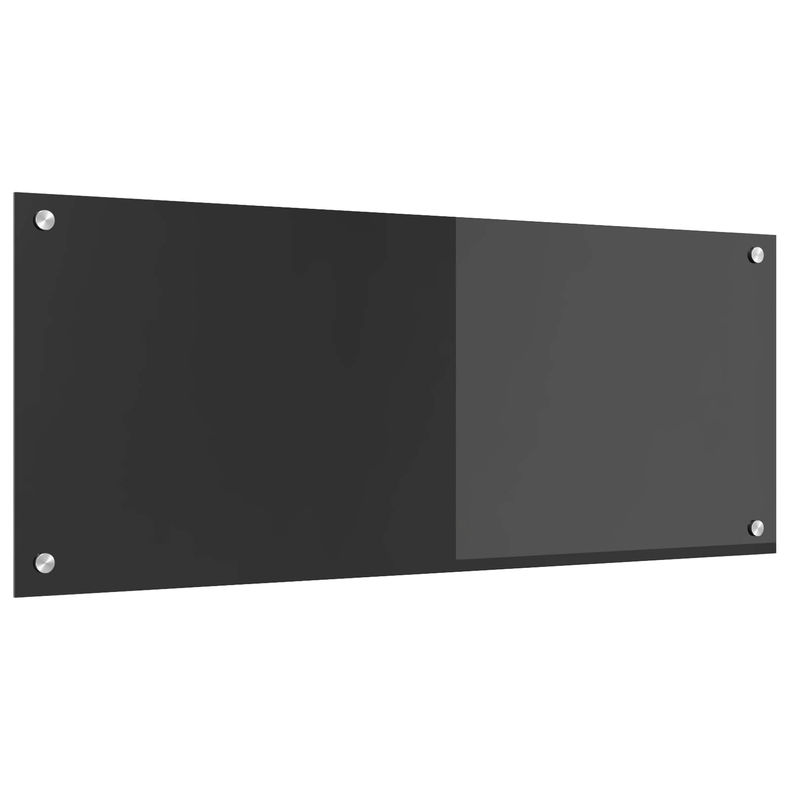 Vidaxxl salpicadero de cocina gris oscuro 100 x 40 cm vidrio templado