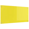 Vidaxl keuken spatscherm geel 100 x 50 cm gehard glas