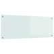 VidaXL kitchen splashback white 110 x 40 cm tempered glass