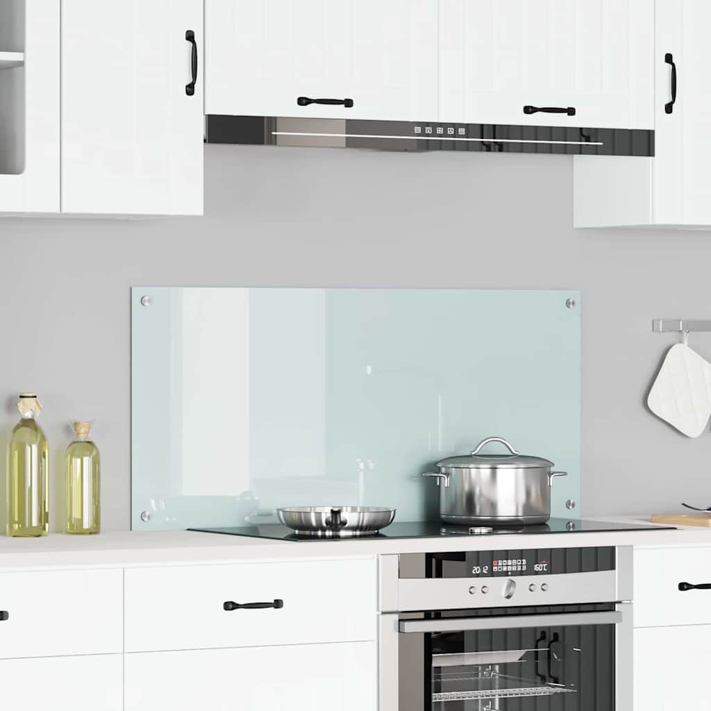 Panel de cocina VidaXL blanco 110 x 50 cm vidrio templado