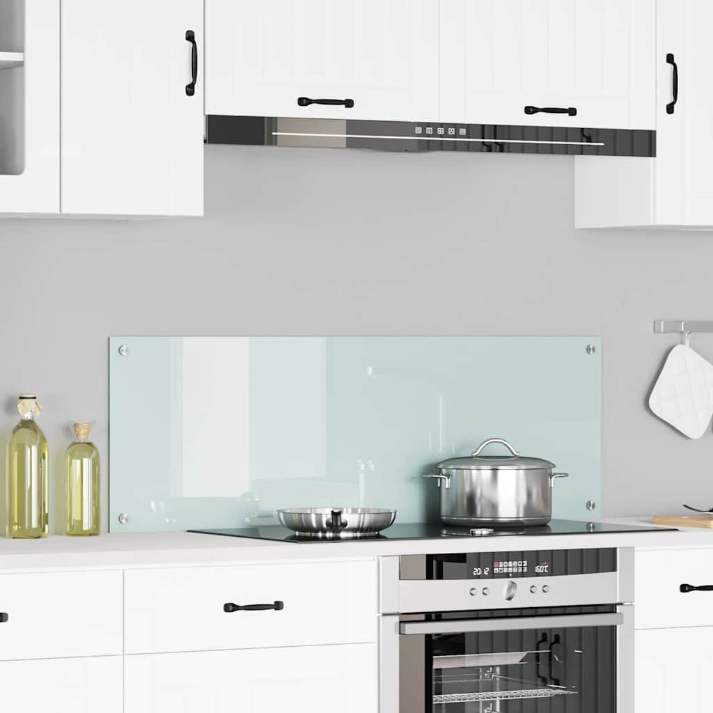 Paraschizzi cucina VidaXL bianco 120 x 40 cm in vetro temperato