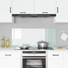Vidaxl keuken spatscherm wit 120 x 50 cm gehard glas