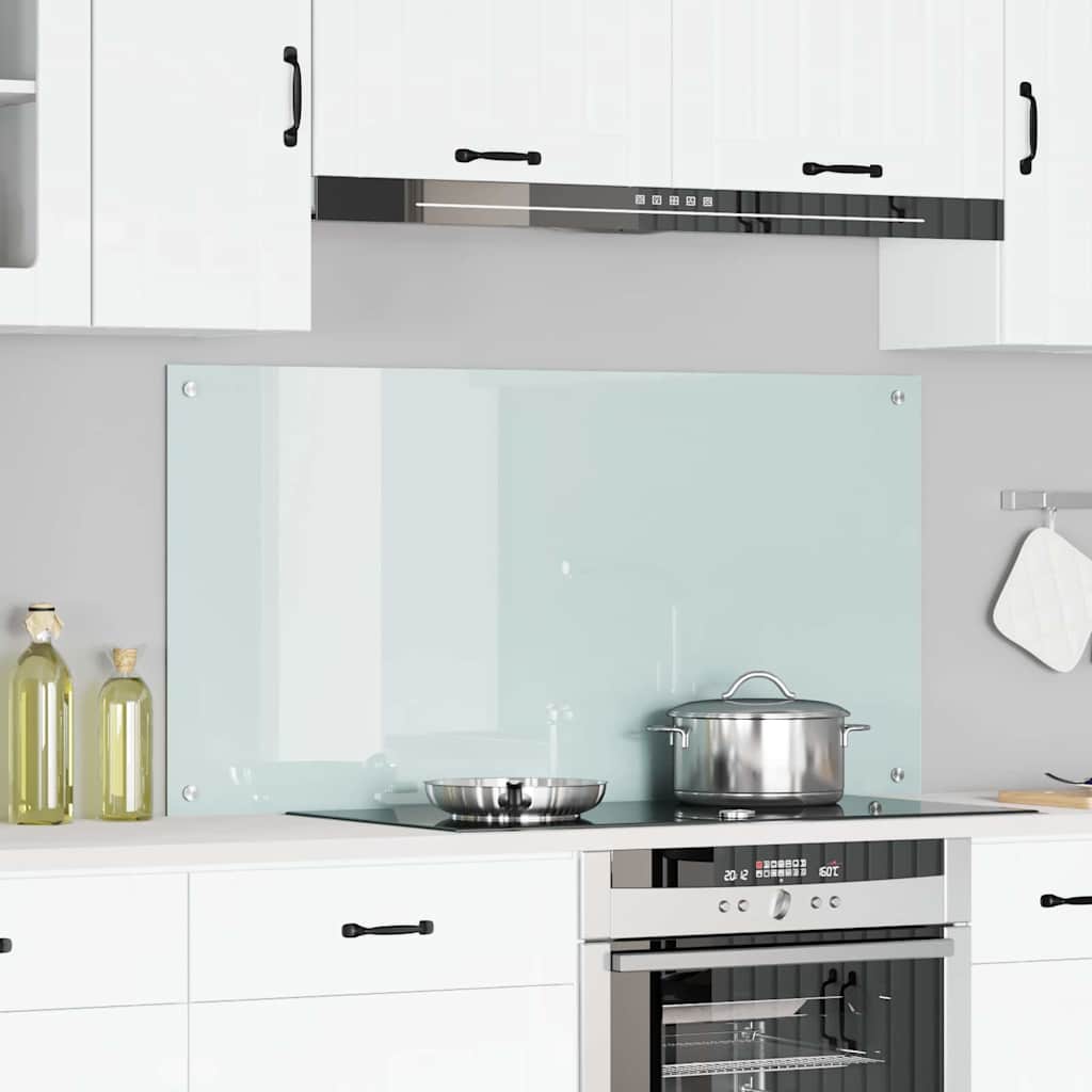 Panel de cocina VidaXL blanco 120 x 60 cm vidrio templado