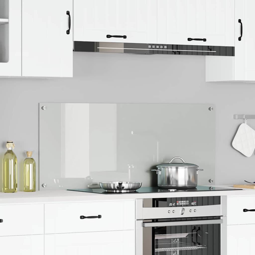 VidaXL salpicadero de cocina transparente 120 x 50 cm vidrio templado