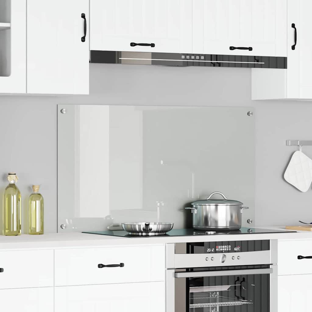 VidaXL salpicadero de cocina transparente 120 x 60 cm vidrio templado