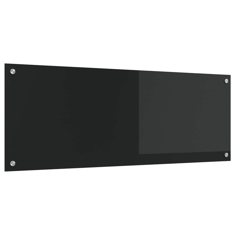 VidaXL salpicadero de cocina negro 110 x 40 cm vidrio templado