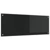 VidaXL salpicadero de cocina negro 110 x 40 cm vidrio templado