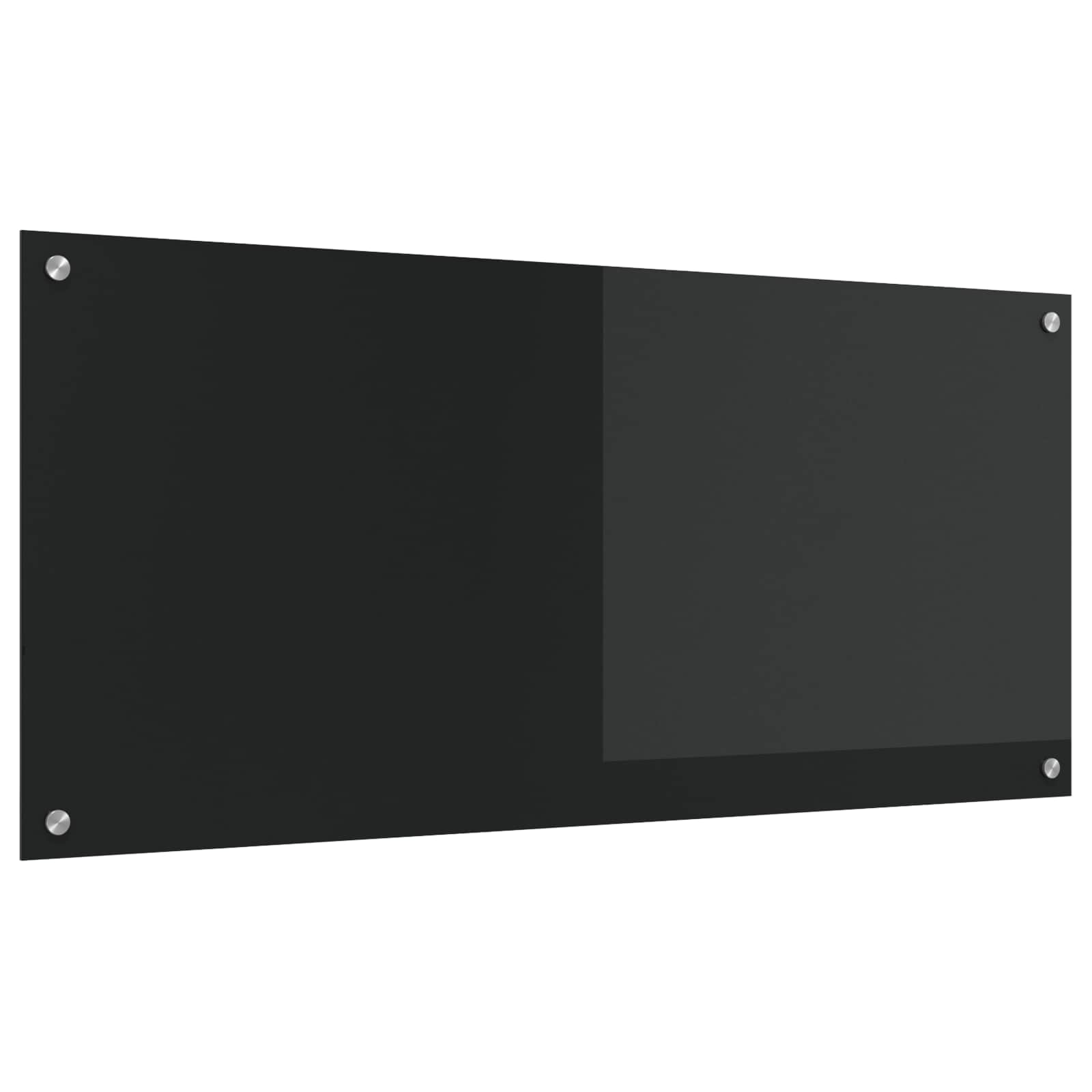 VidaXL salpicadero de cocina negro 110 x 50 cm vidrio templado